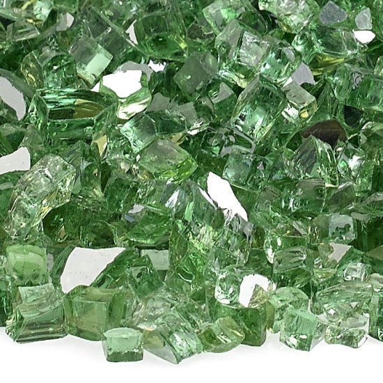 (image for) 1/4" Evergreen Reflective Fire Glass - Click Image to Close