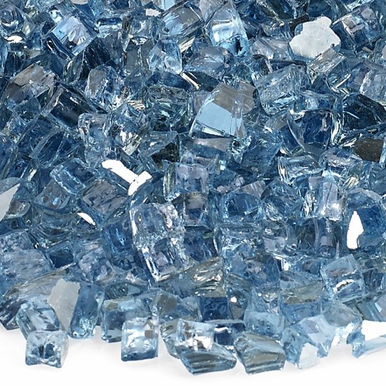 (image for) 1/4" Pacific Blue Reflective Fire Glass