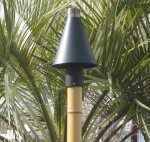(image for) Automated Black Cone Gas Tiki Torch Head