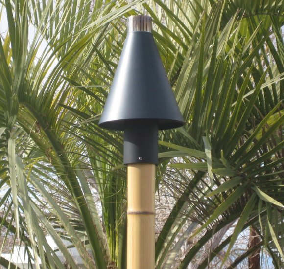 (image for) Automated Black Cone Gas Tiki Torch Head - Click Image to Close