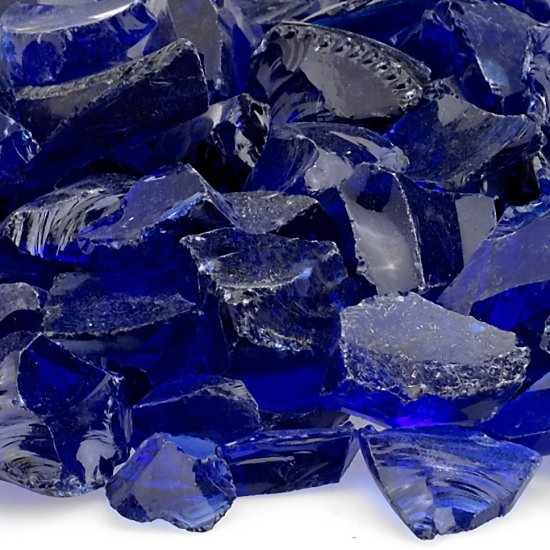 (image for) Dark Blue Medium Fire Pit Glass