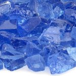 (image for) Light Blue Medium Fire Pit Glass