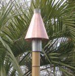 (image for) Automated Copper Cone Gas Tiki Torch Head