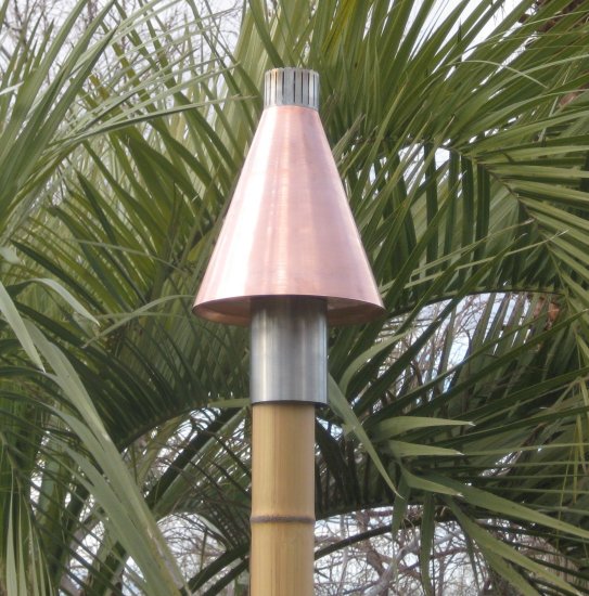 (image for) Automated Copper Cone Gas Tiki Torch Head - Click Image to Close