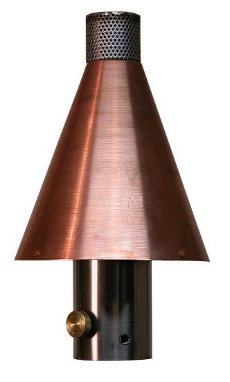 (image for) Copper Cone Style Gas Tiki Torch Head - Click Image to Close