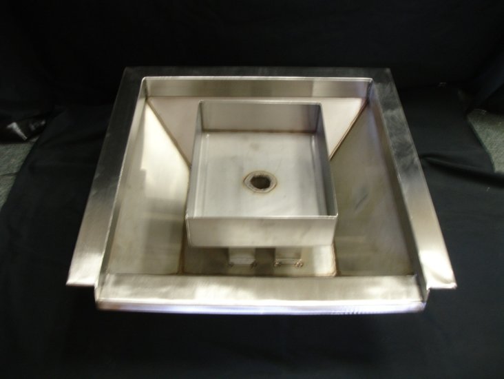 (image for) Stainless Steel Square Fire/Water Pot - Click Image to Close