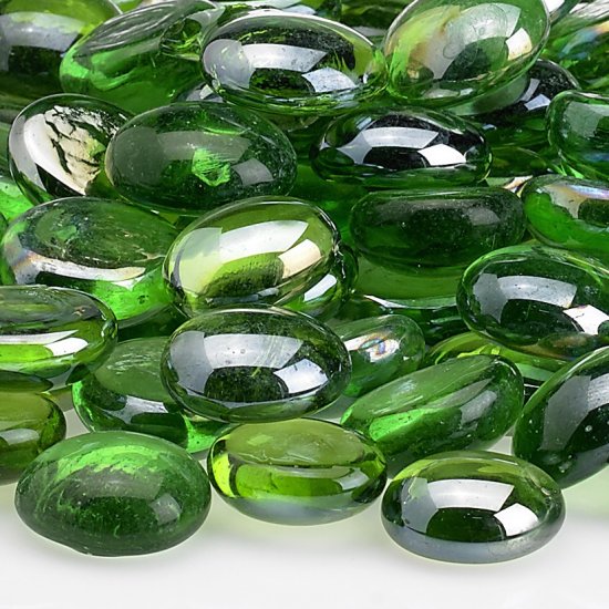 (image for) Emerald Green Luster Firebeads - Click Image to Close