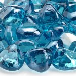 (image for) Powder Blue Luster Zircon Fire Glass