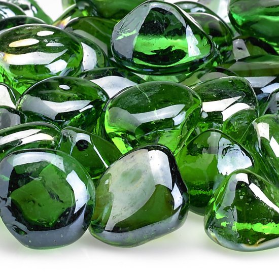 (image for) Shamrock Green Luster Zircon Fire Glass - Click Image to Close