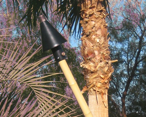 (image for) Automated Remote Control Black Cone Head Tiki with Bamboo Pole - Click Image to Close