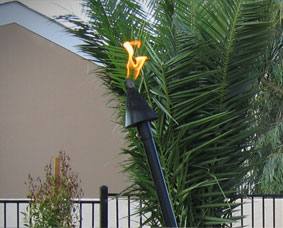 (image for) Automated Black Cone Head Tiki with Black Pole - Click Image to Close